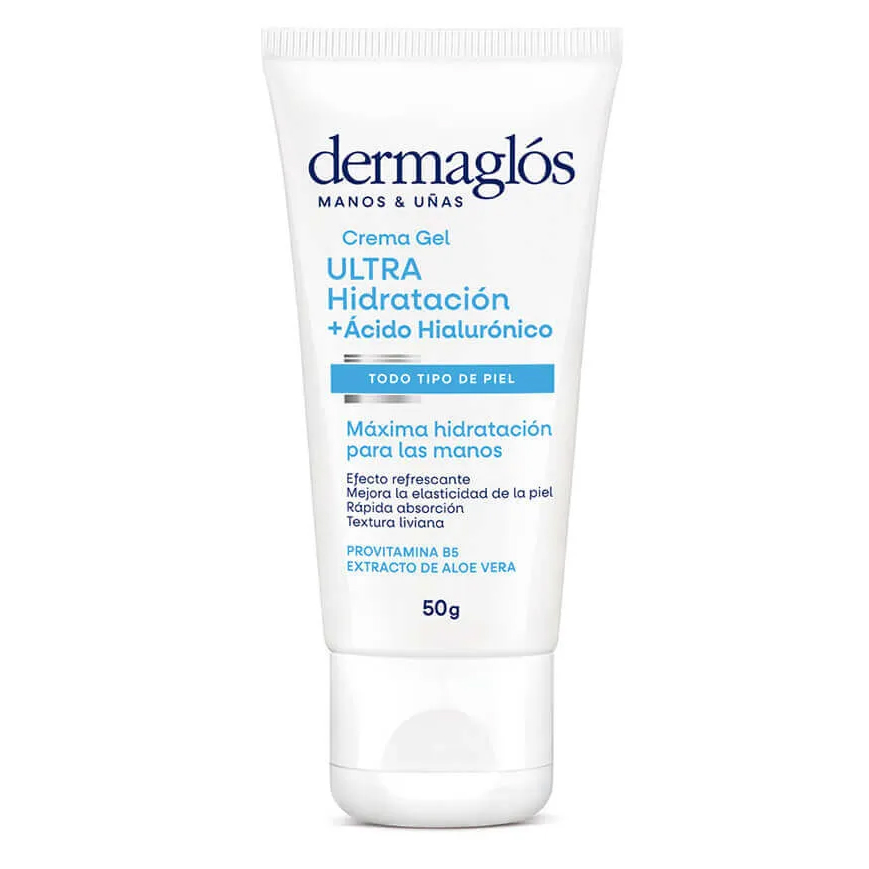 DERMAGLOS CREMA GEL PARA MANOS ULTRA HIDRATACIÓN - ÁCIDO HIALURÓNICO X 50 G.